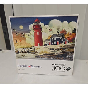 Vtg Buffalo Games Charles Wysocki Beach Bums 300 Large Piece Jigsaw Puzzle